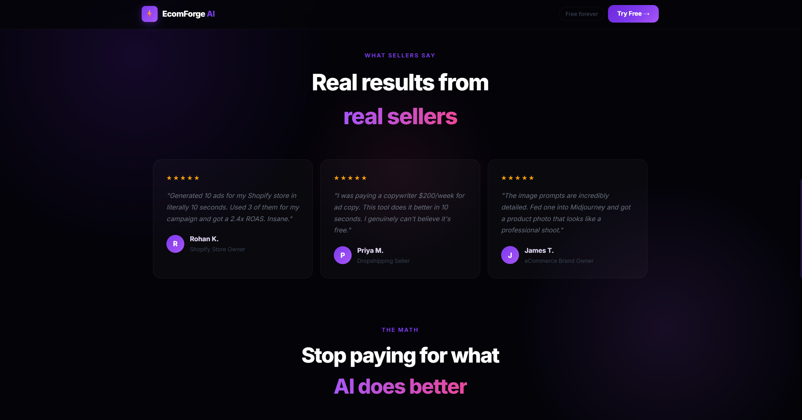 EcomForge AI gallery image