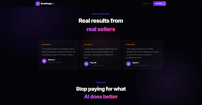 EcomForge AI screenshot 3