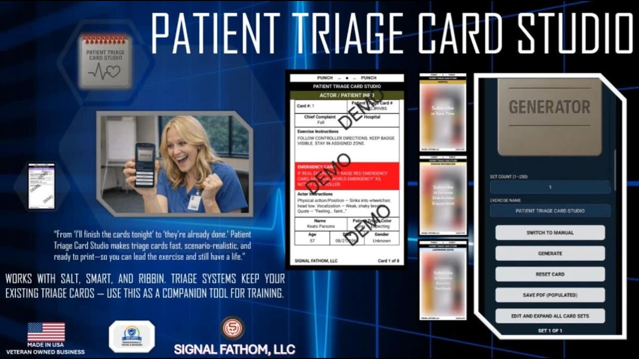 Patient Triage Card Studio (PTCS) gallery image