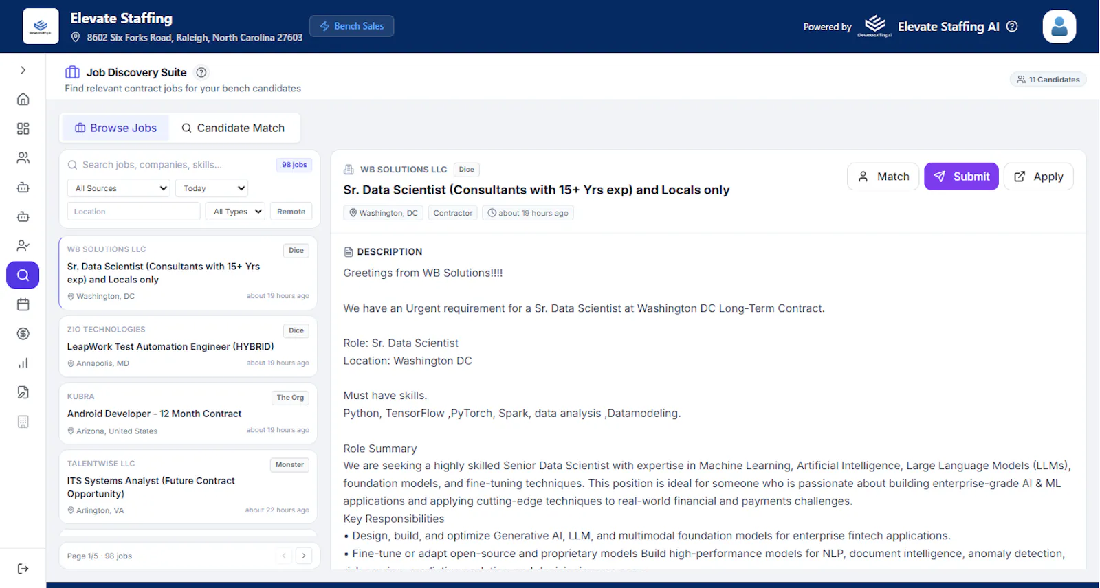 ElevateStaffing.ai screenshot 2