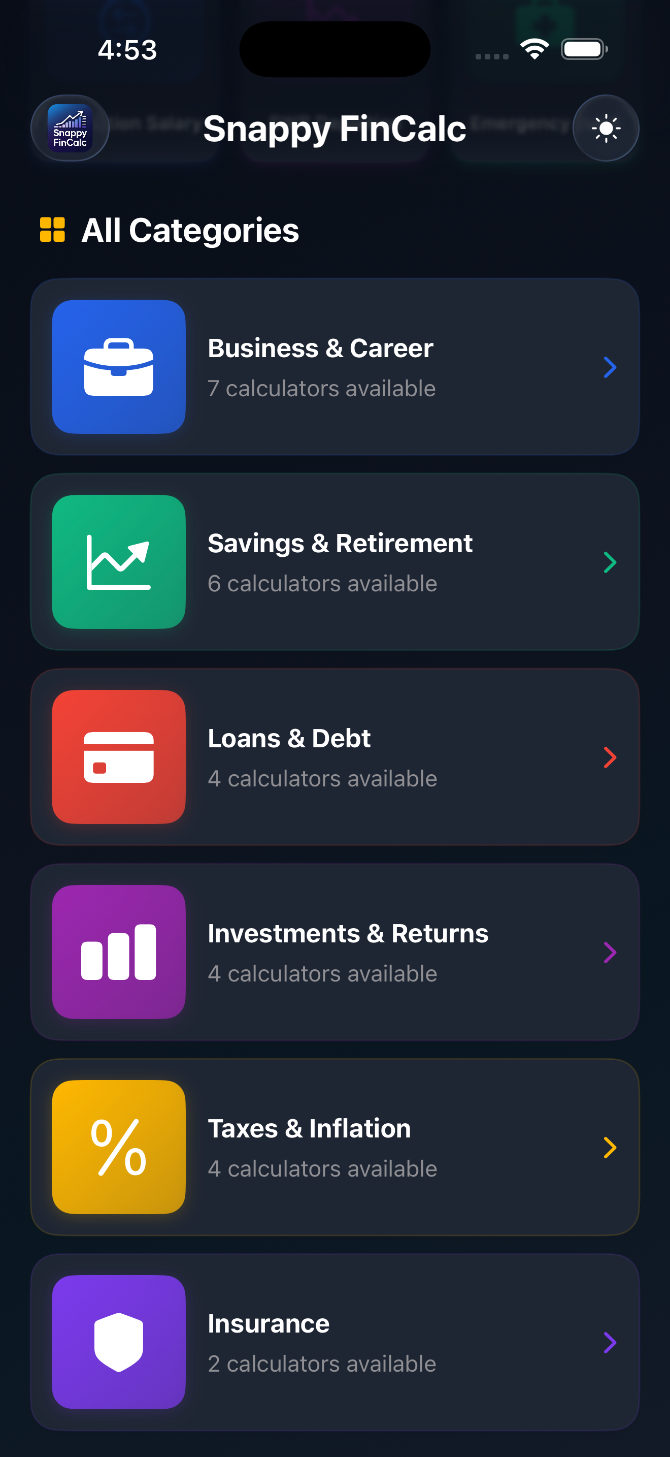 Snappy FinCalc gallery image