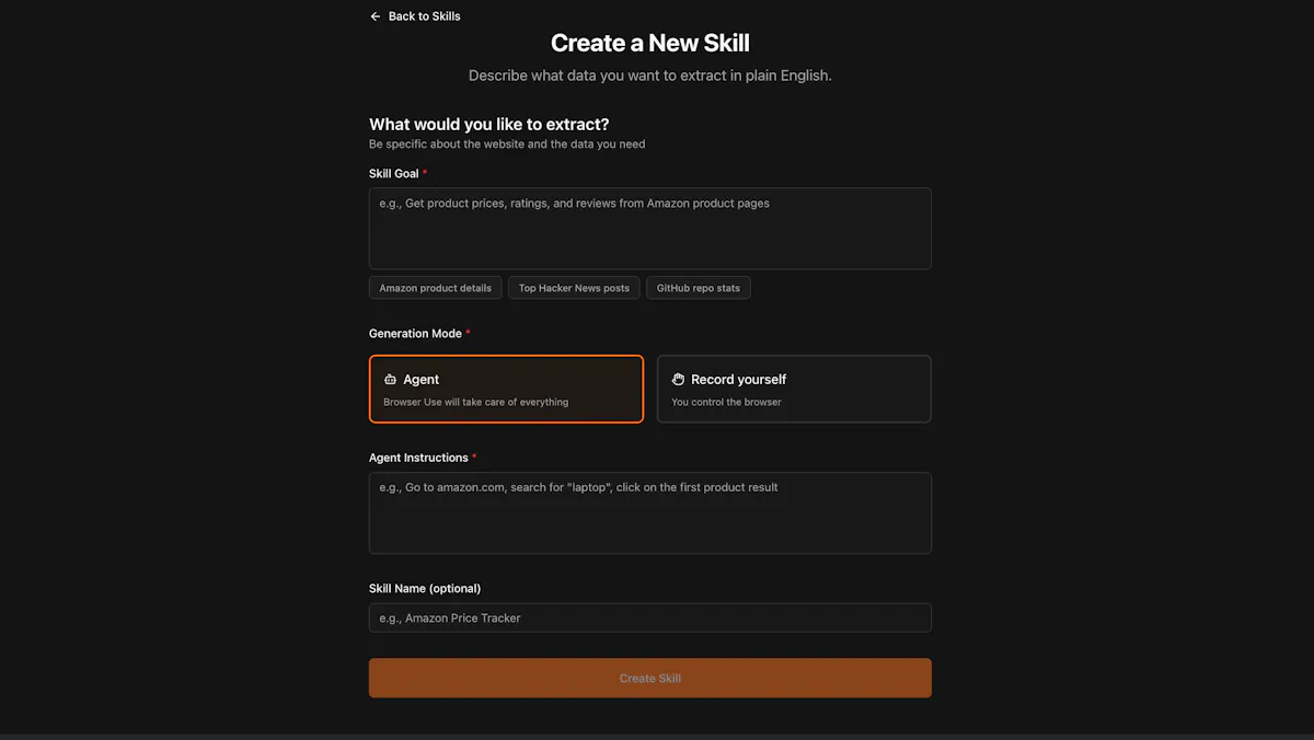 Browser Use Skills