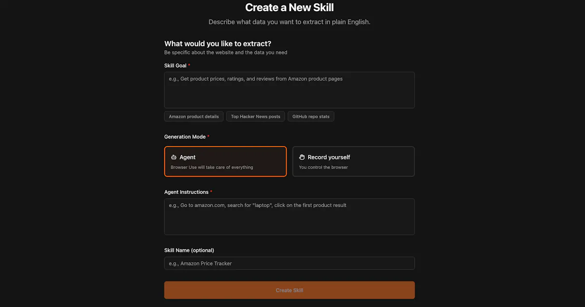 Browser Use Skills