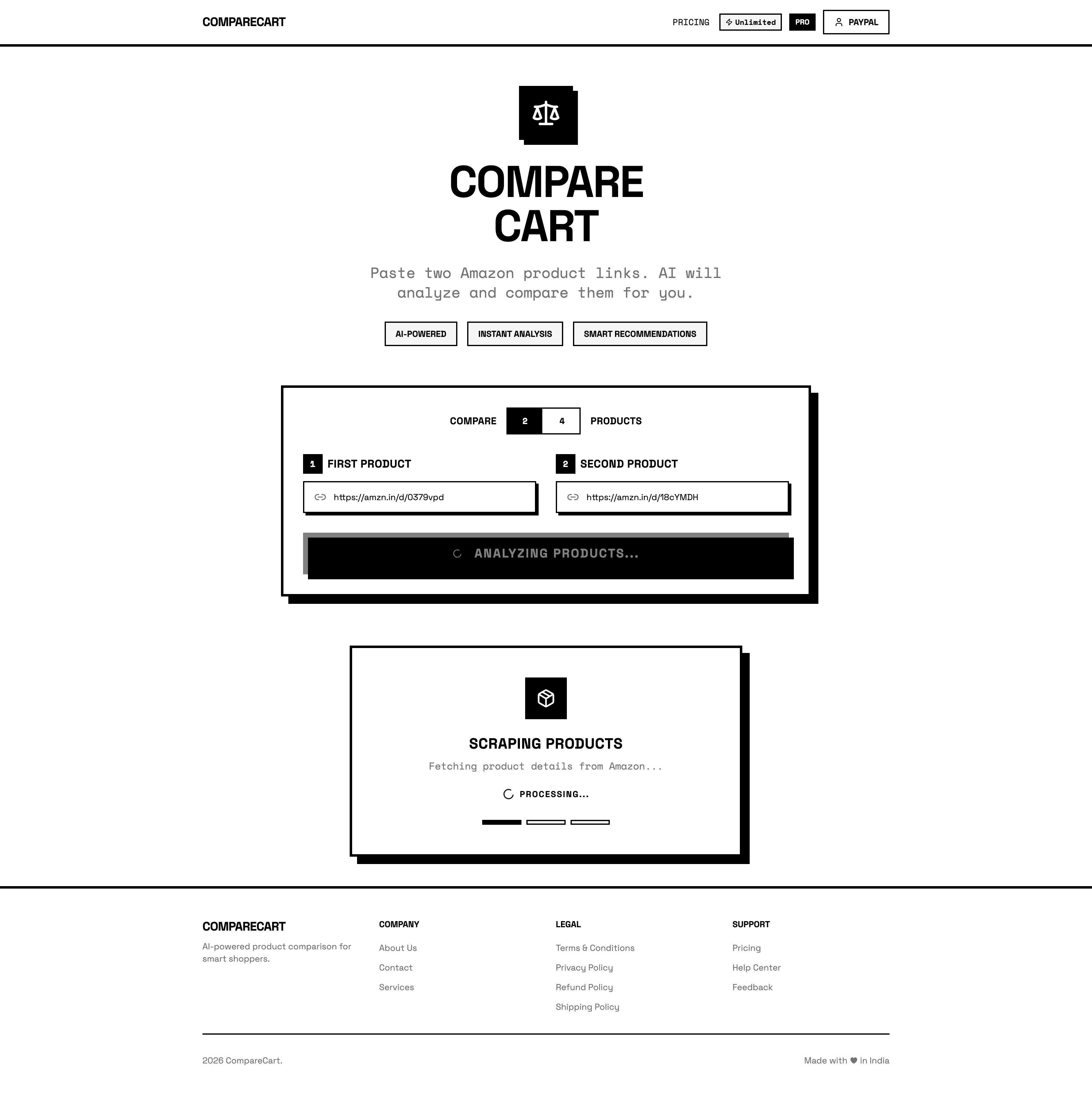 CompareCart - Screenshot 2 showing product features and functionality
