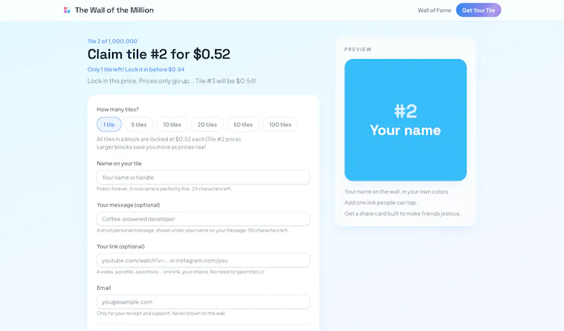 The Wall Of The Million screenshot 4
