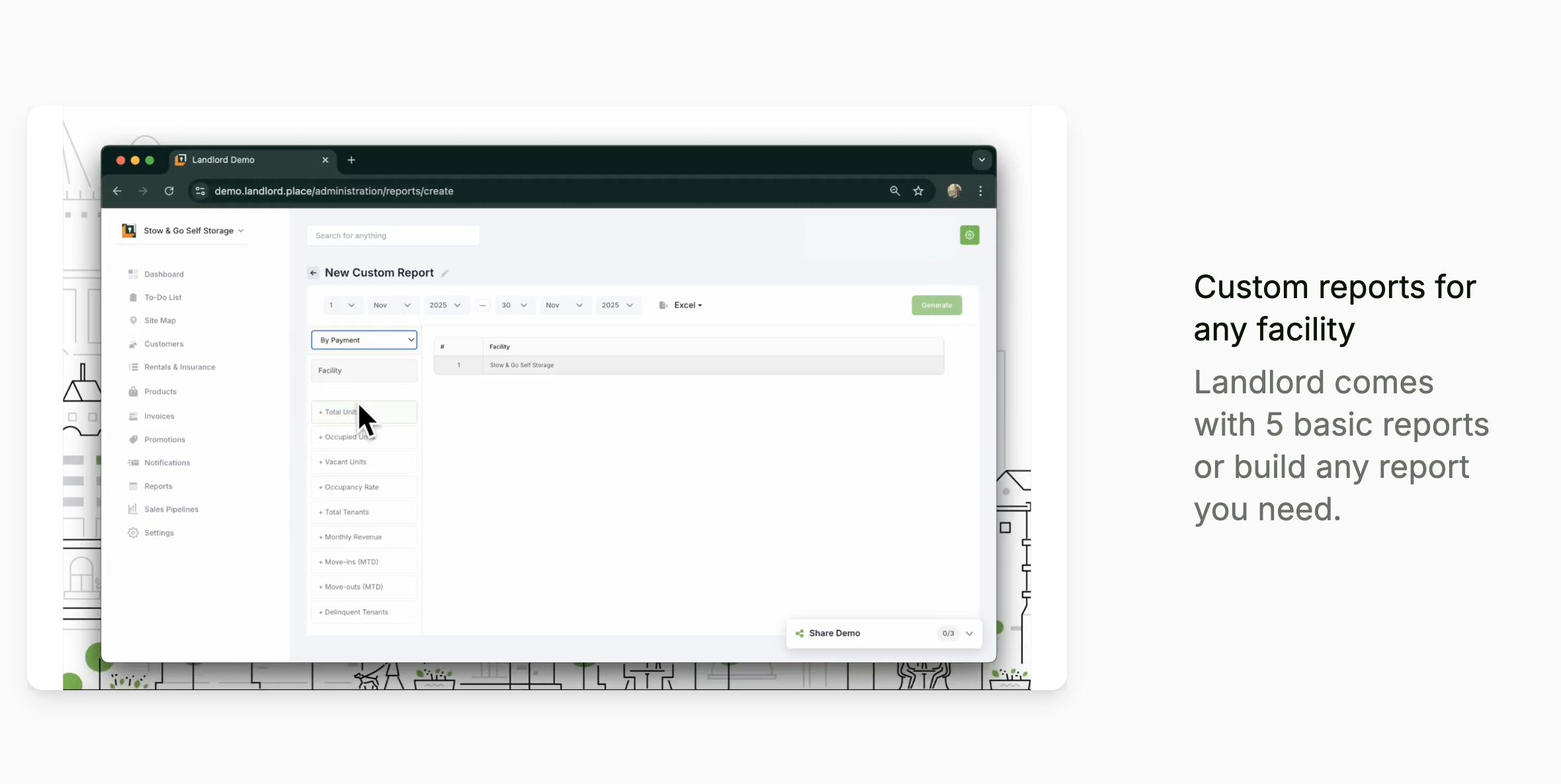 Landlord Self Storage Software - Screenshot 5 showing product features and functionality