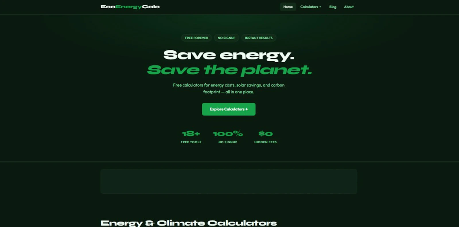 EcoEnergyCalc screenshot 1