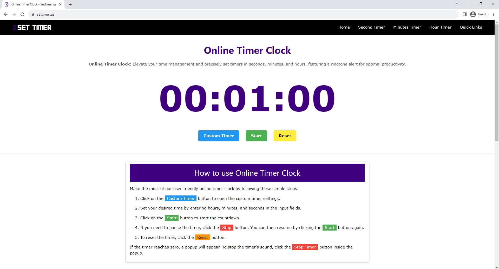 온라인 카운트 다운 타이머 -Settimer.us - settimer.us와 함께 시간을 쉽게 추적합니다 미디어 2