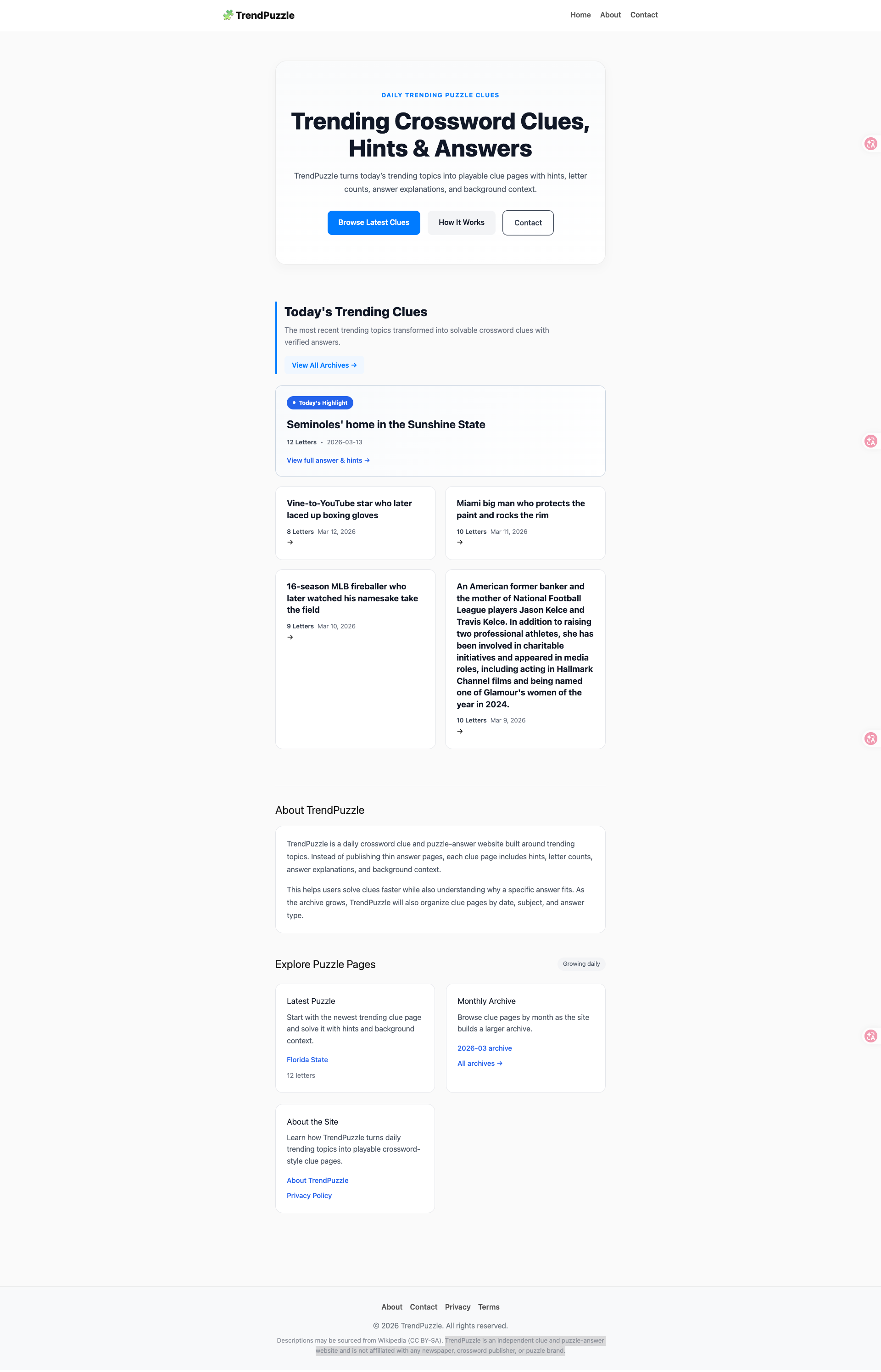 TrendPuzzle - Main product screenshot demonstrating key features and user interface