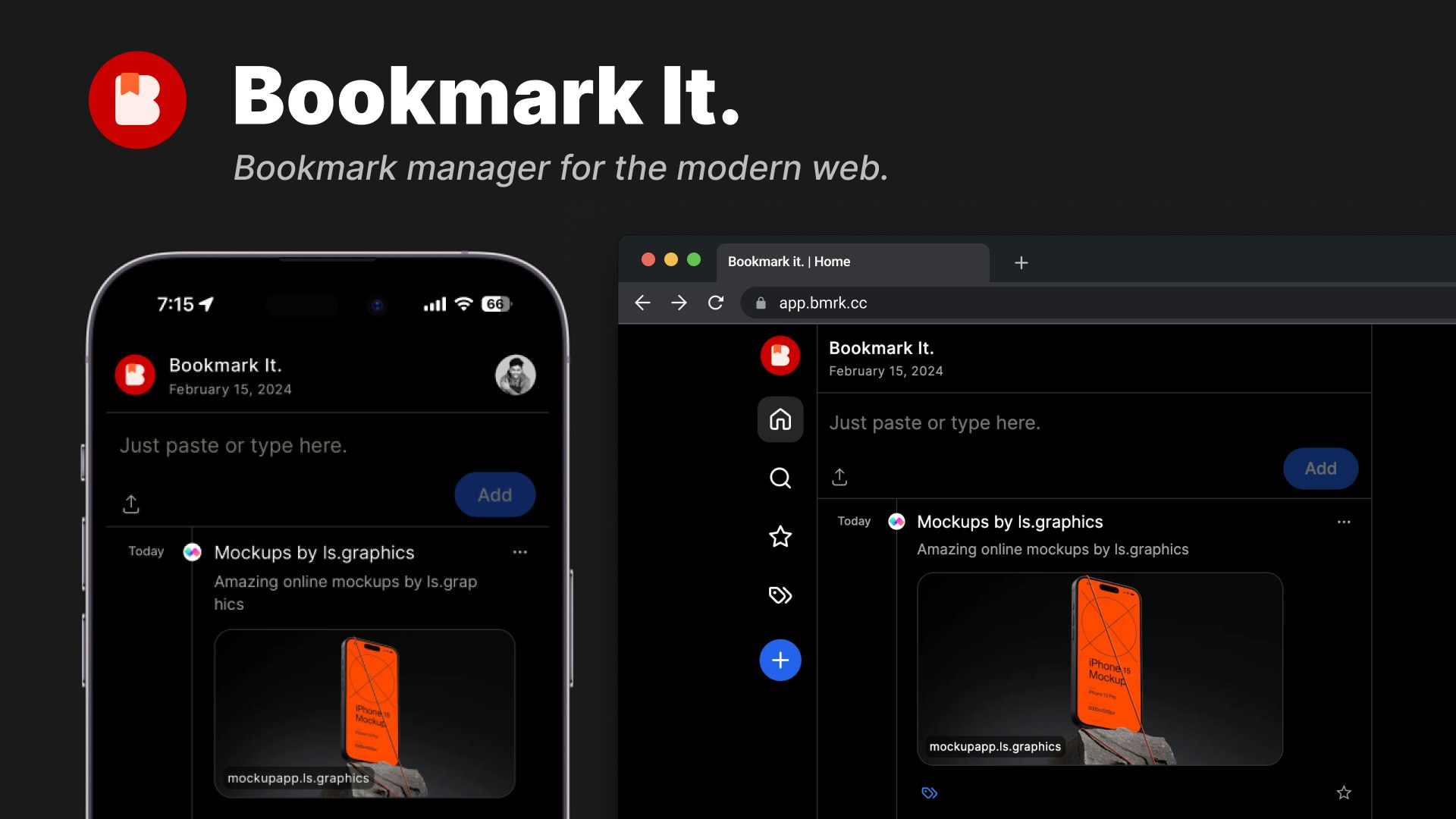 startuptile Bookmark It.-Bookmark manager for the modern web