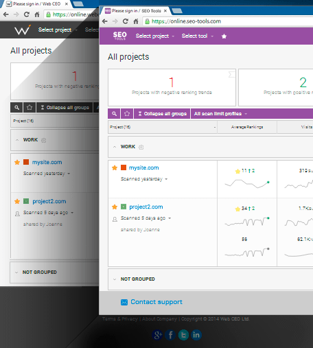 White-label SEO platform by WebCEO gallery image