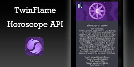 The TwinFlame Horoscope API gallery image