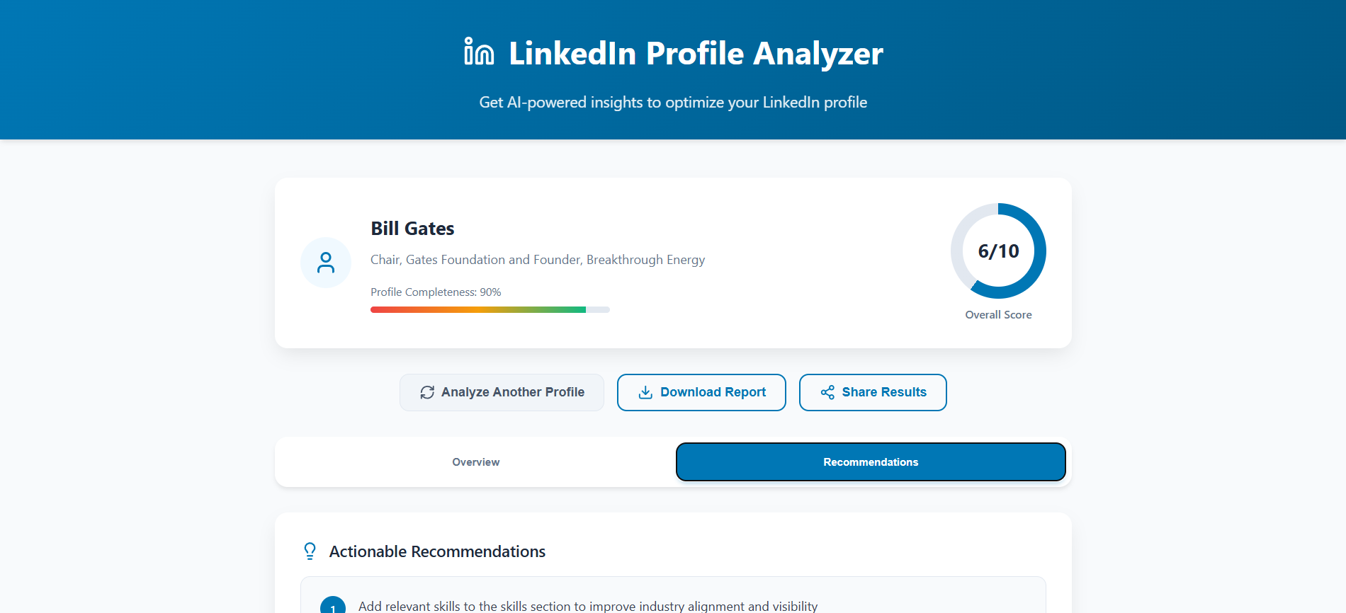 LinkedIn Profile Analyzer media 2
