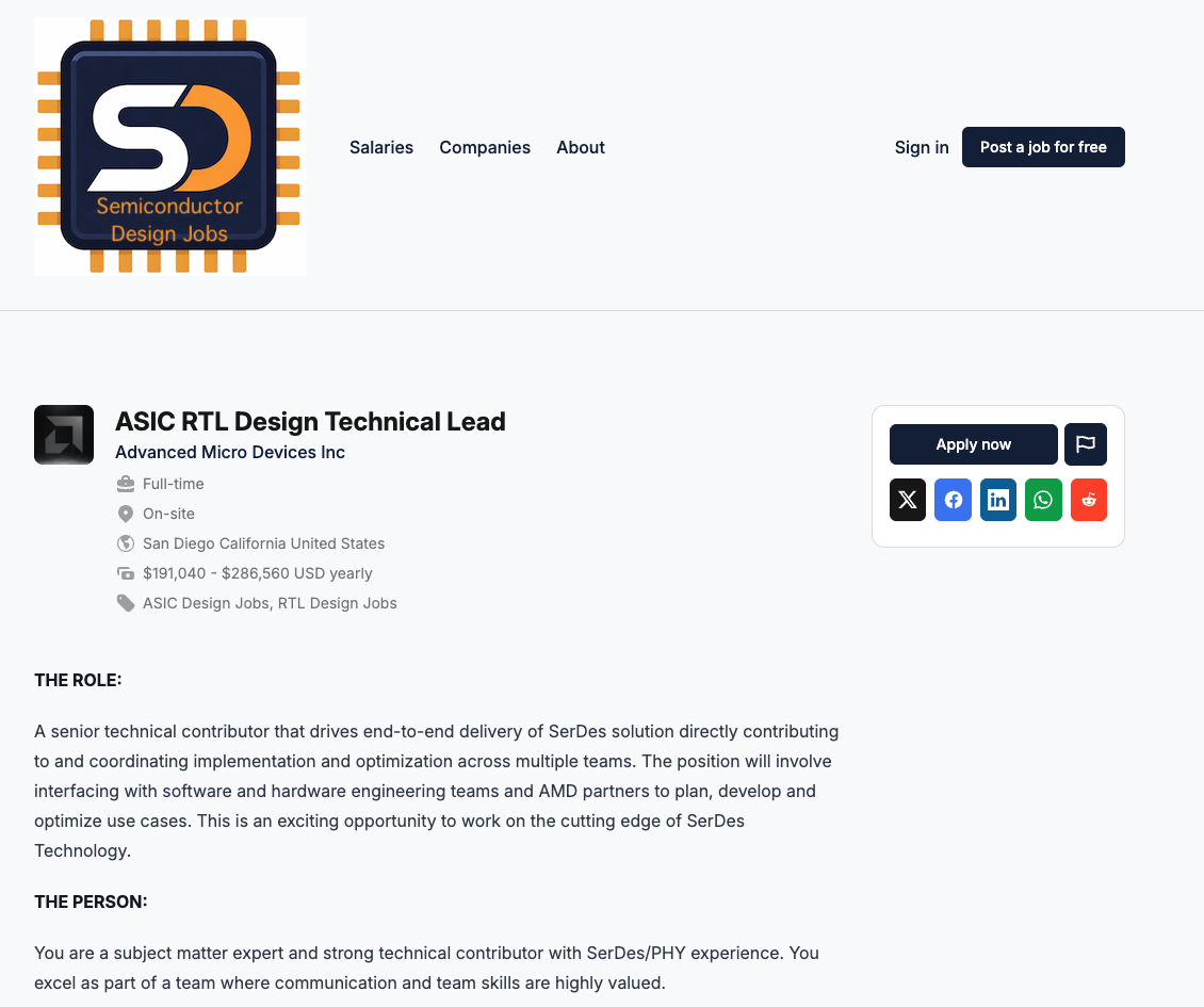 Semiconductor Design Jobs - Main product screenshot demonstrating key features and user interface