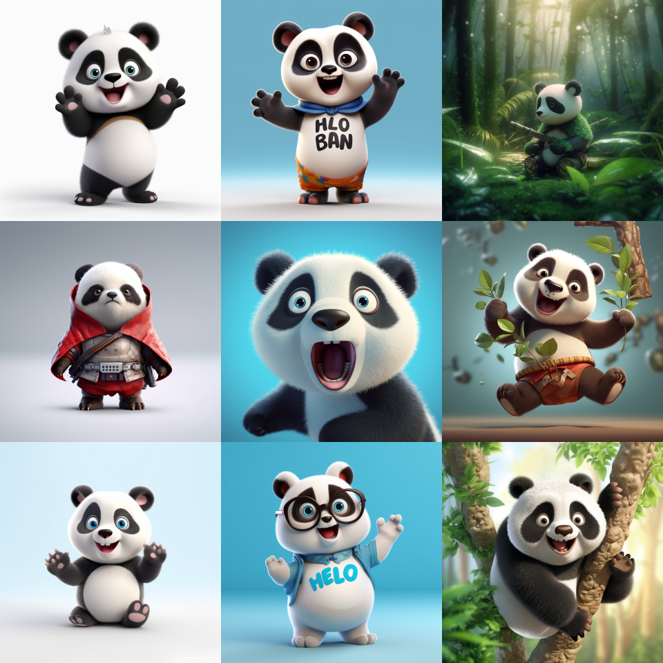 Progetto Panda NFT felice