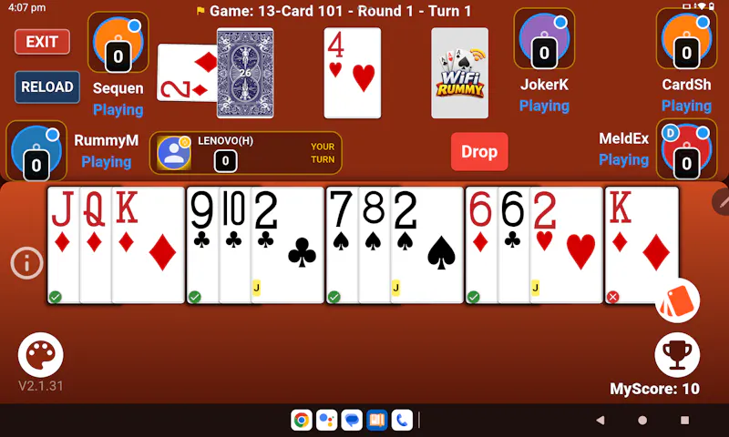 WiFi Rummy Multiplayer screenshot 1