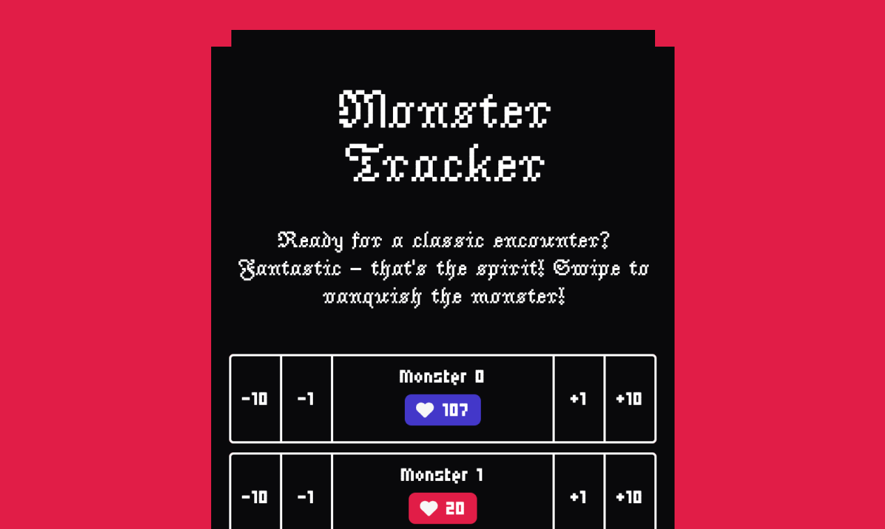 Media Monster Tracker - Pertemuan TTRPG tidak pernah lebih mudah 1