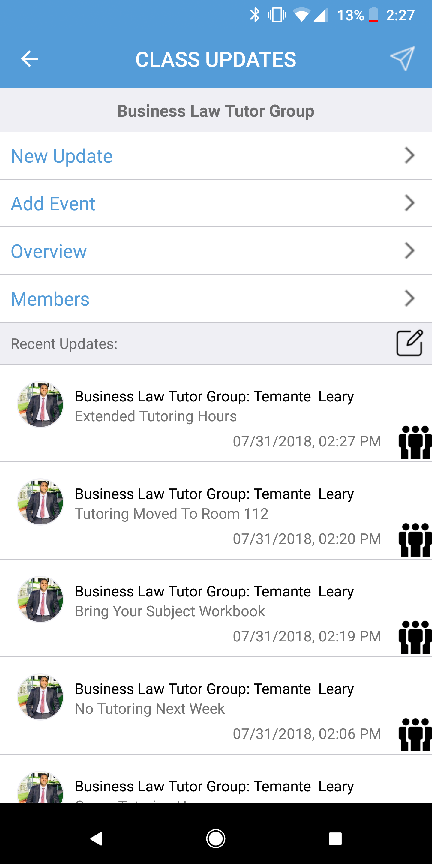 Class Updates gallery image