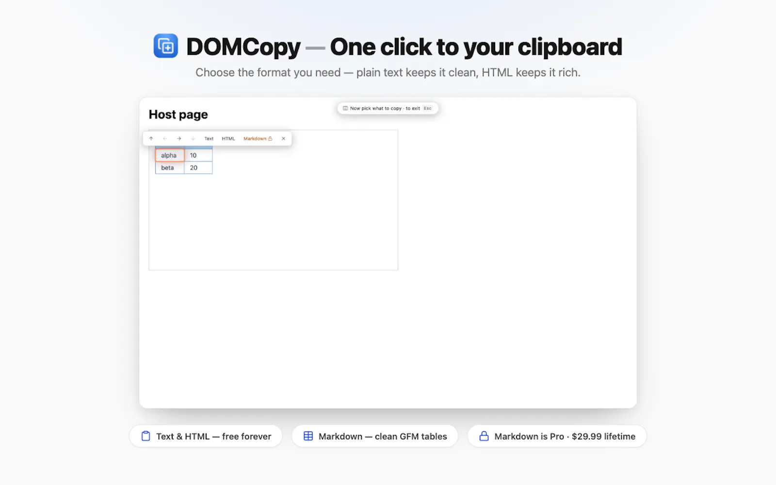 DOMCopy screenshot 2