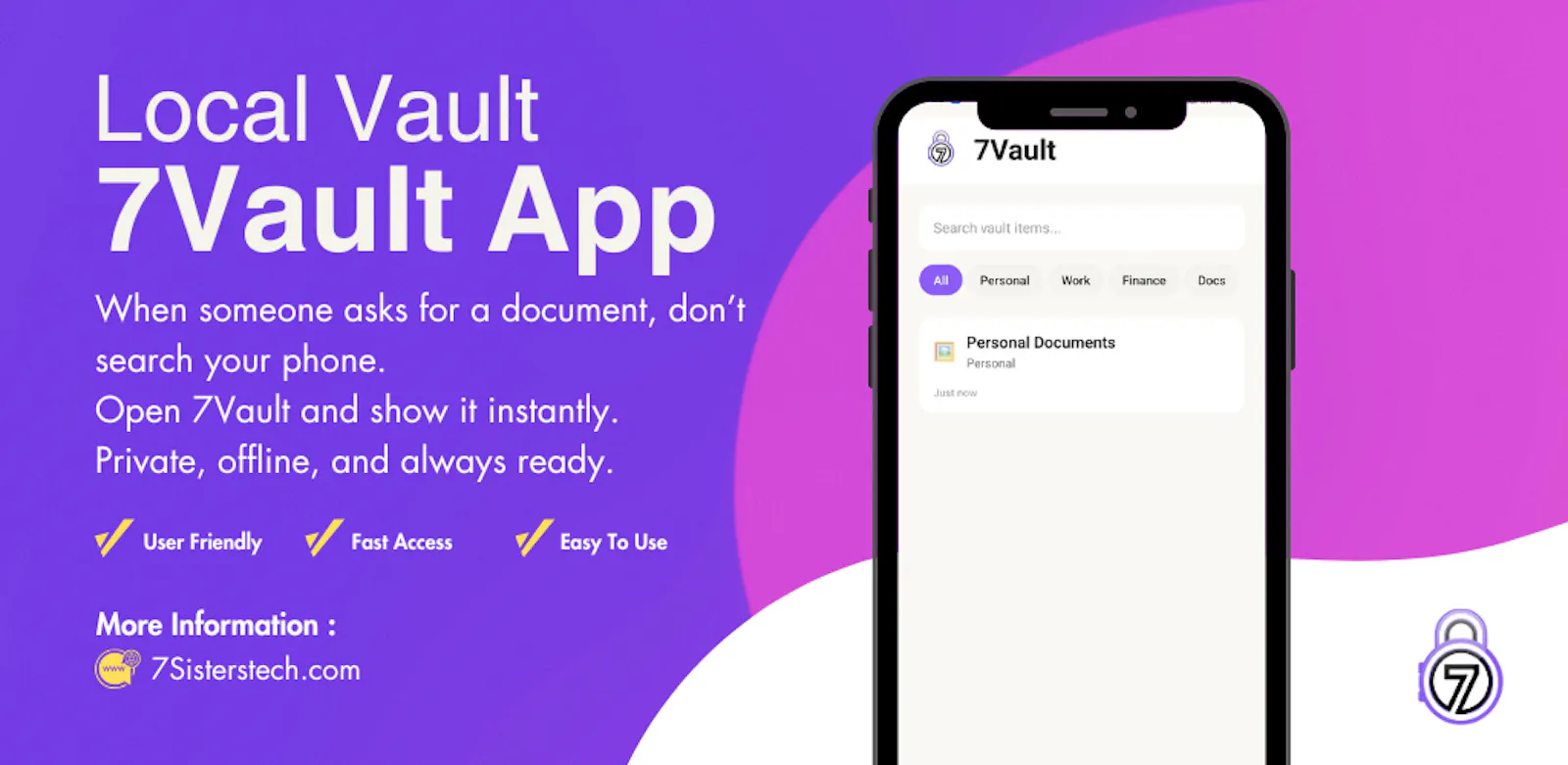 7Vault: Secure Offline Vault screenshot 1