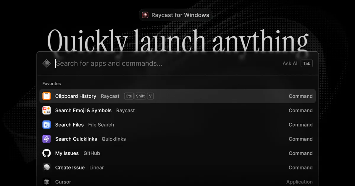 Raycast for Windows