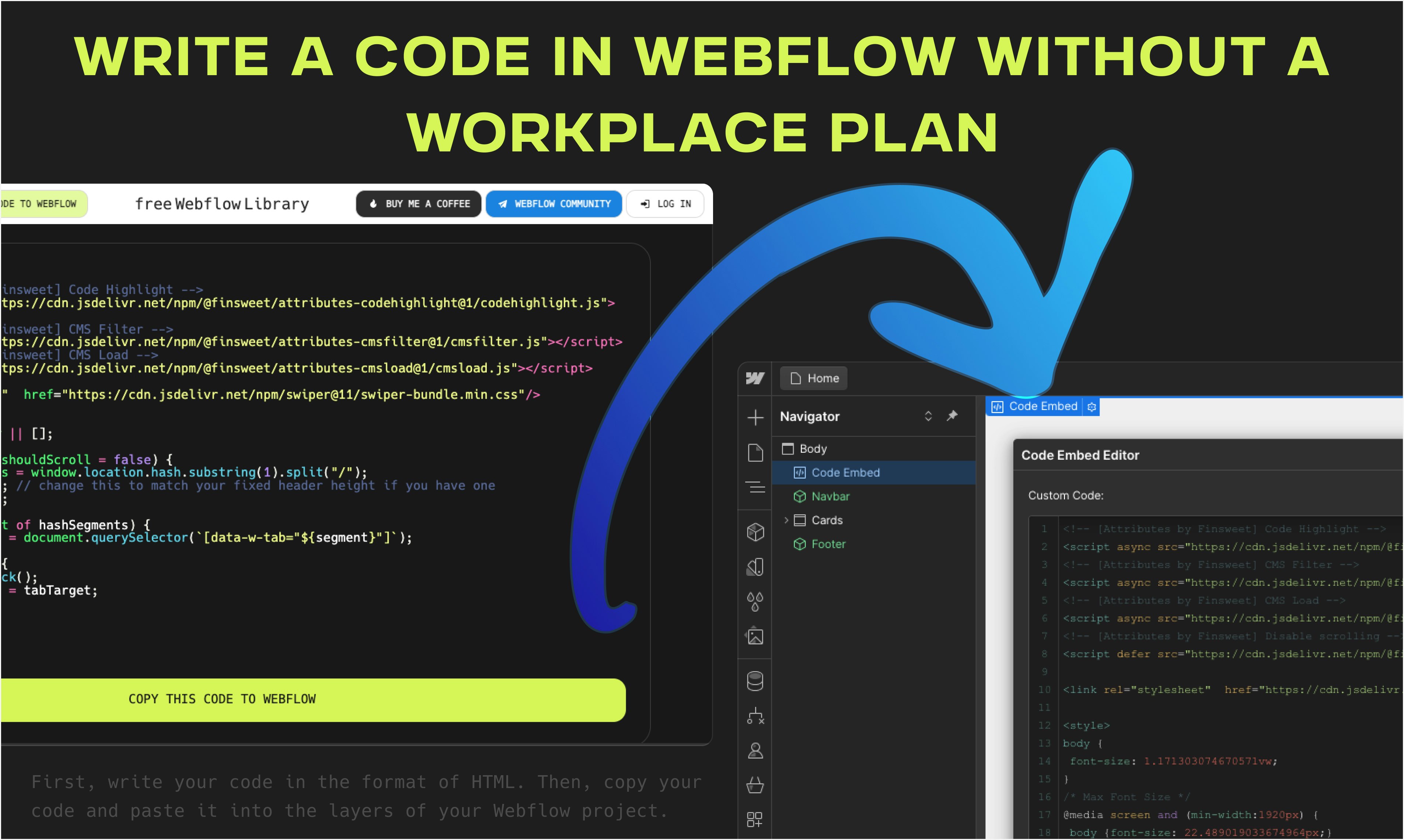 Gratis webflowcode insluitingen media 2