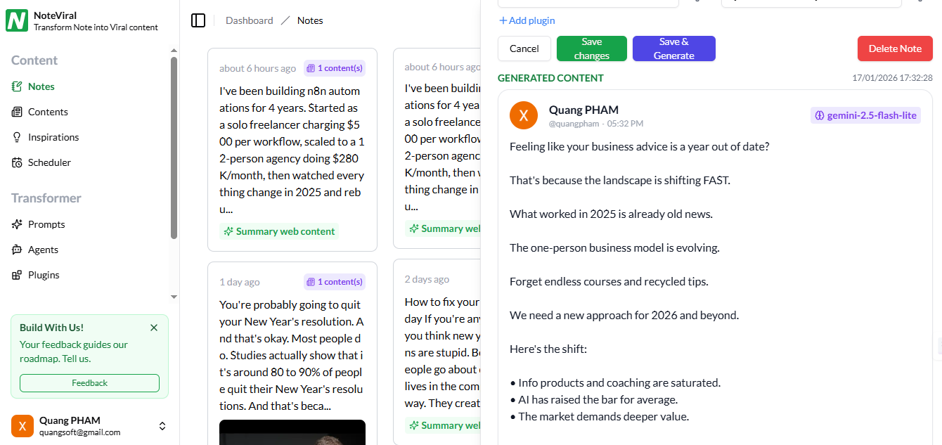 NoteViral - Screenshot 4 showing product features and functionality