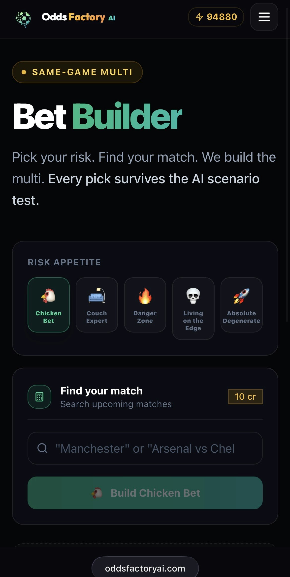 OddsFactoryAI - AI betting tool  gallery image