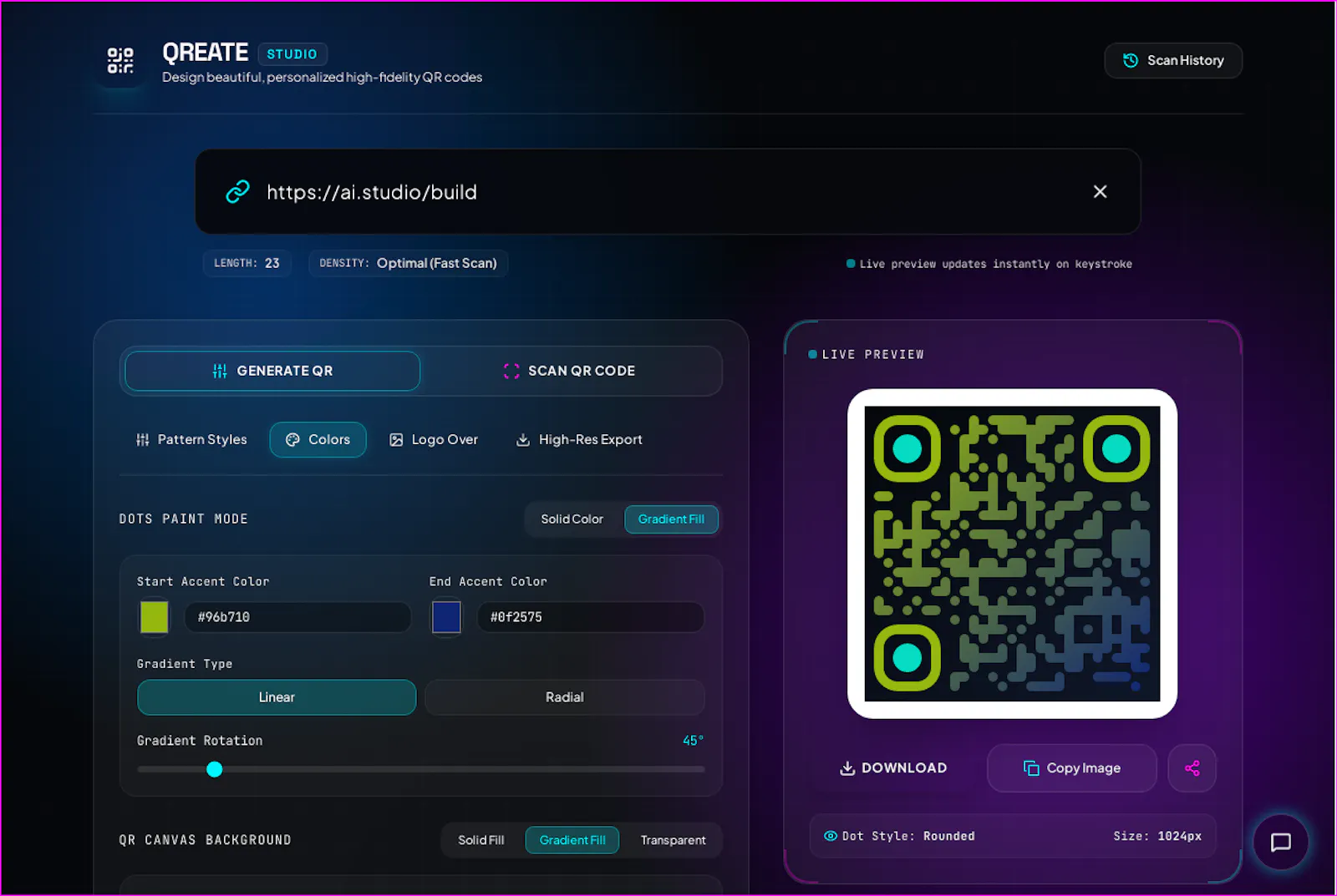 Aesthetic QR Code Generator screenshot 3