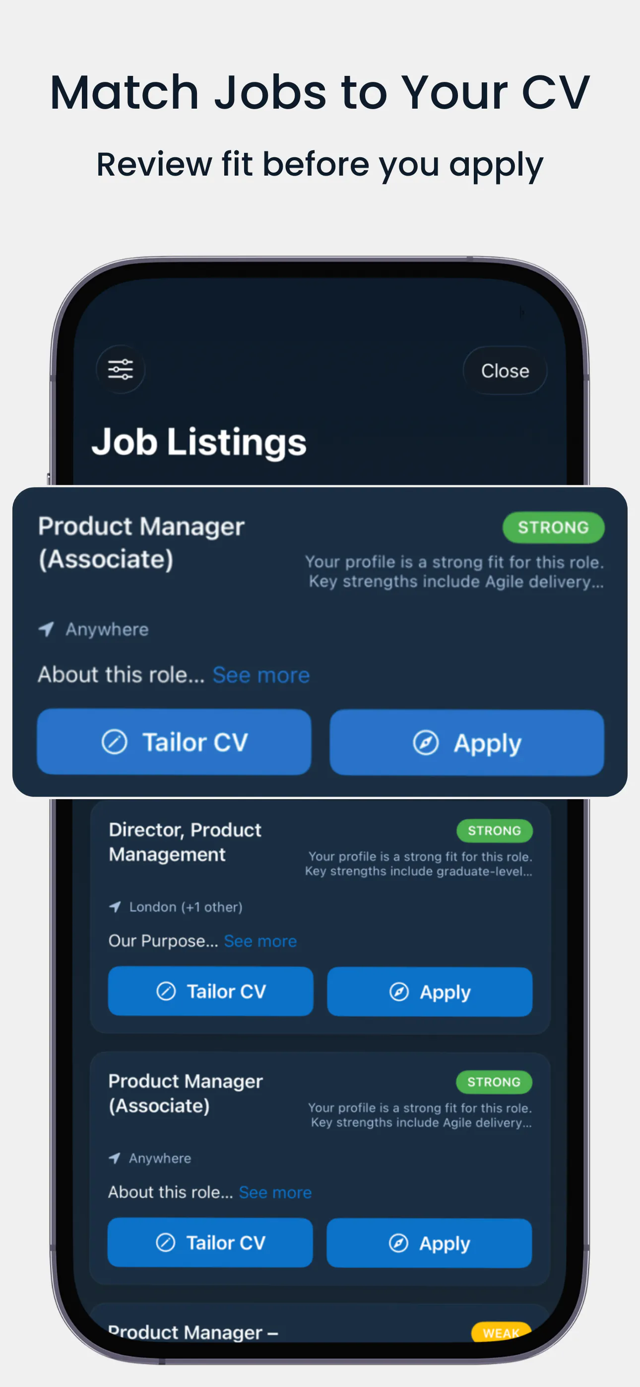Job Matching 제품 배너