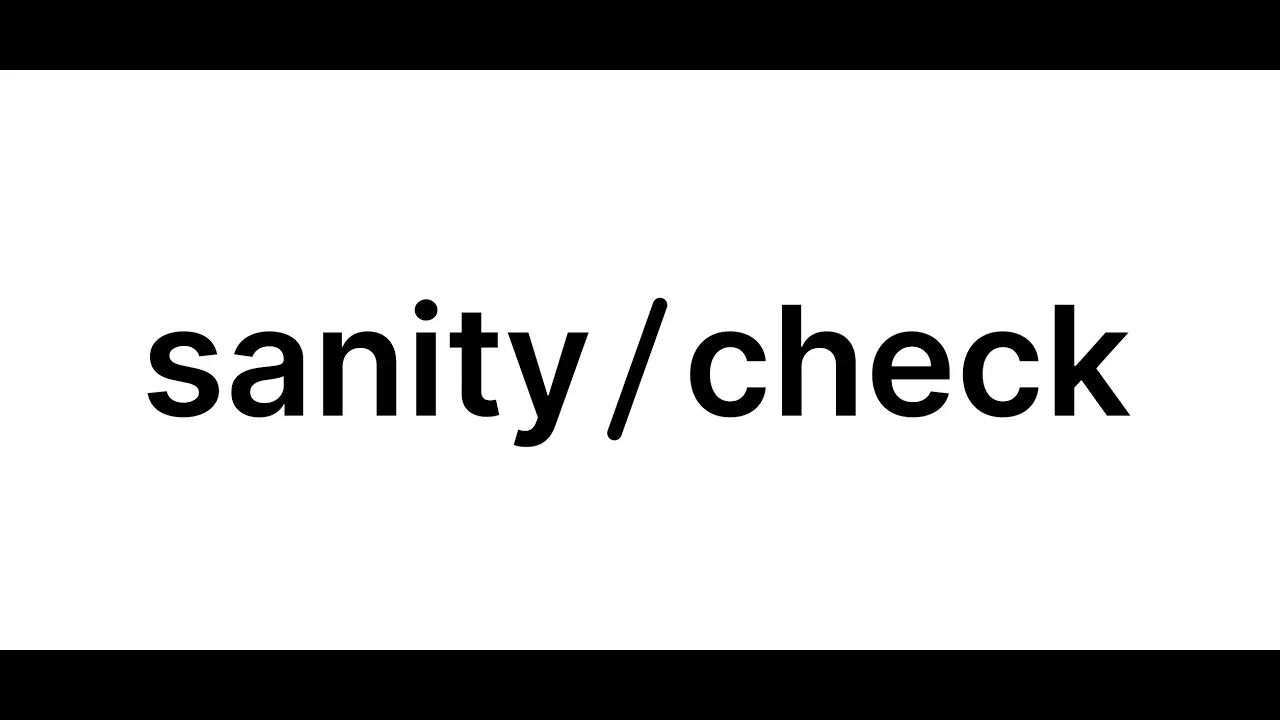 SanityCheck gallery image