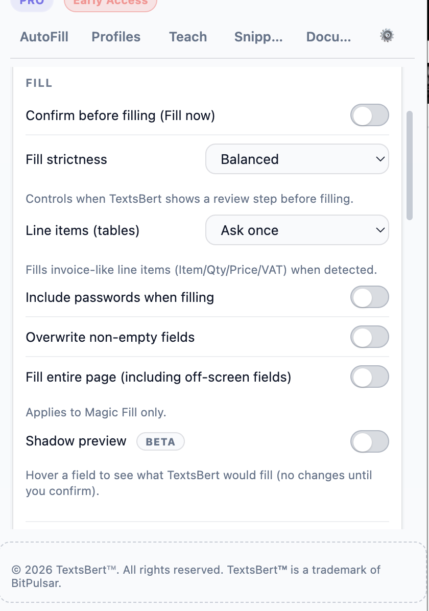 TextsBert™ - Screenshot 5 showing product features and functionality