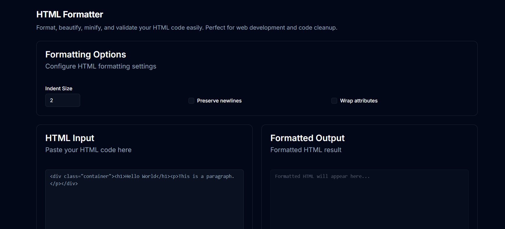 Convertsuites.com - Main screenshot showing features and interface