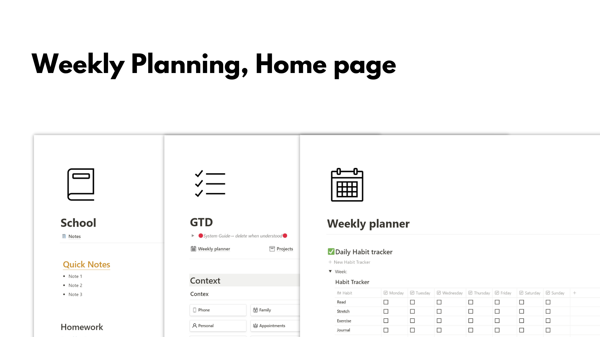 GTD System Notion Template Download gallery image