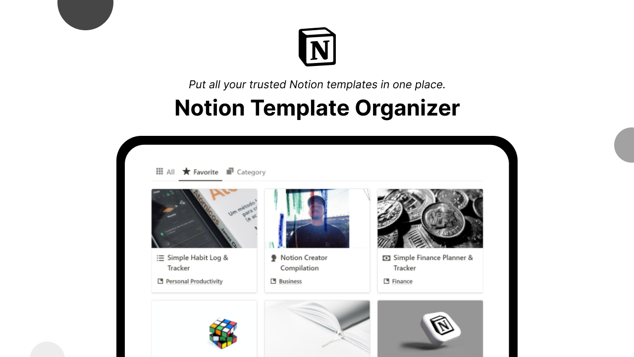 startuptile Notion Template Organizer-Notion Organizer for your Notion template collections