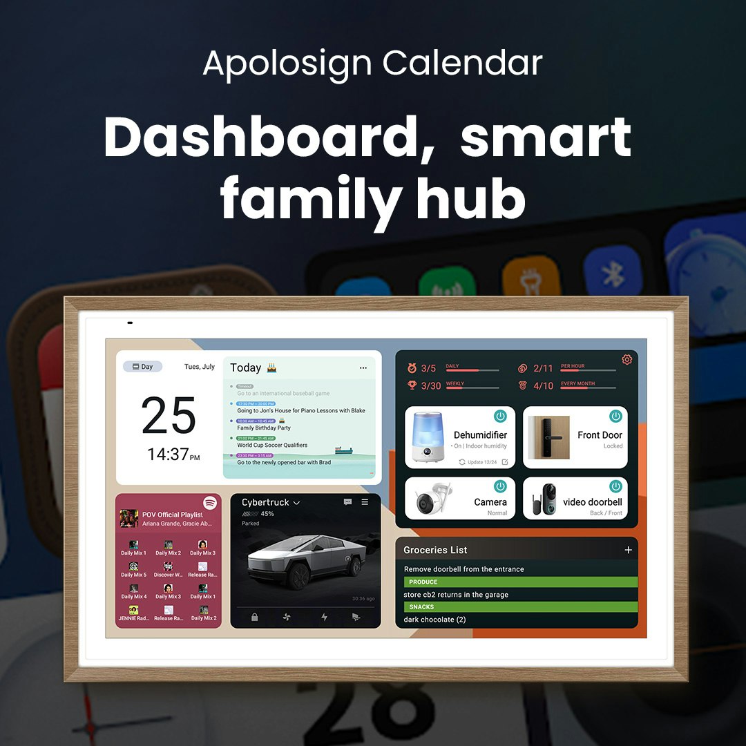 Apolosign 21.5" Digital Calendar gallery image