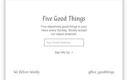 Five Good Things media 1