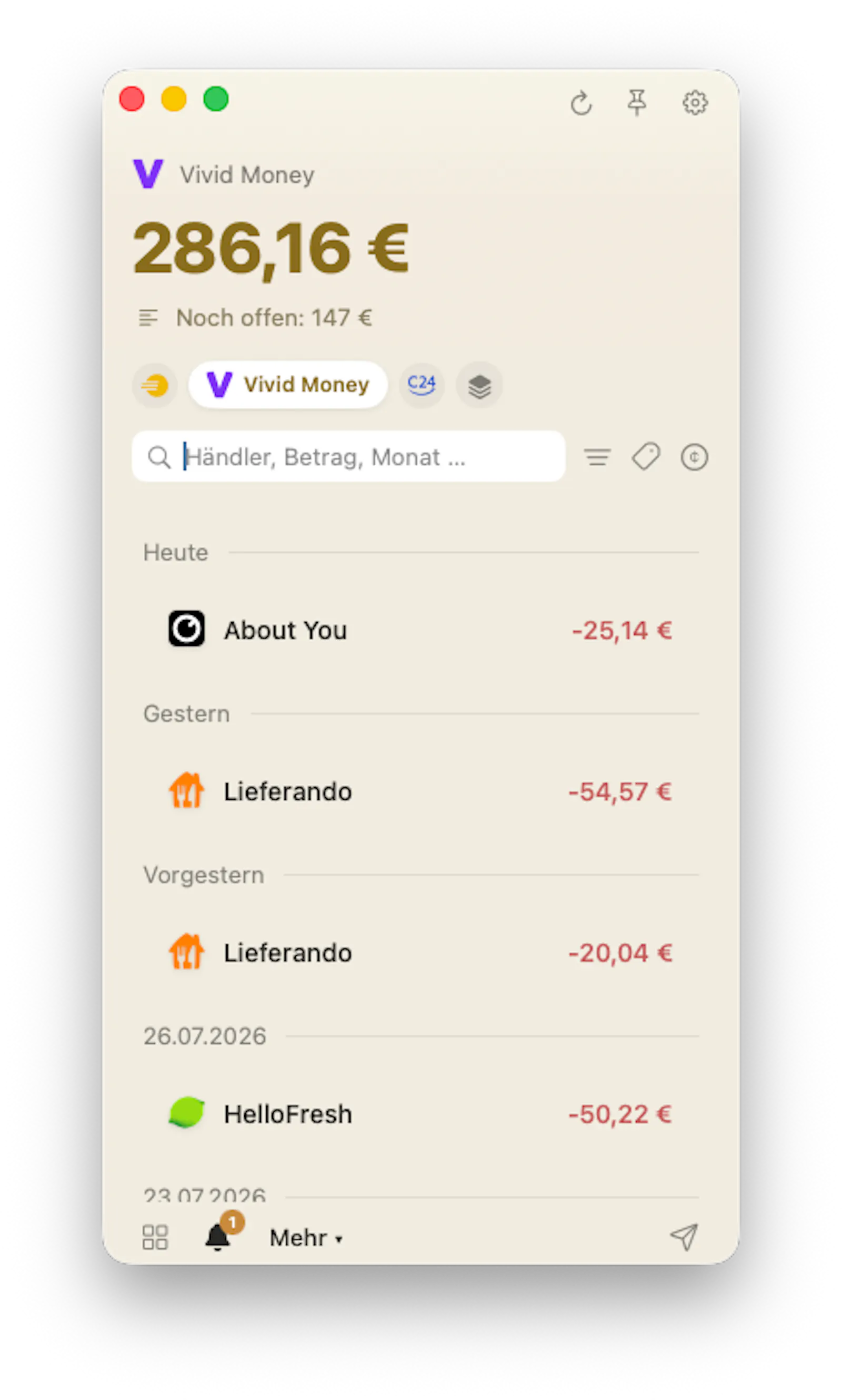 simplebanking 2.0 screenshot 3