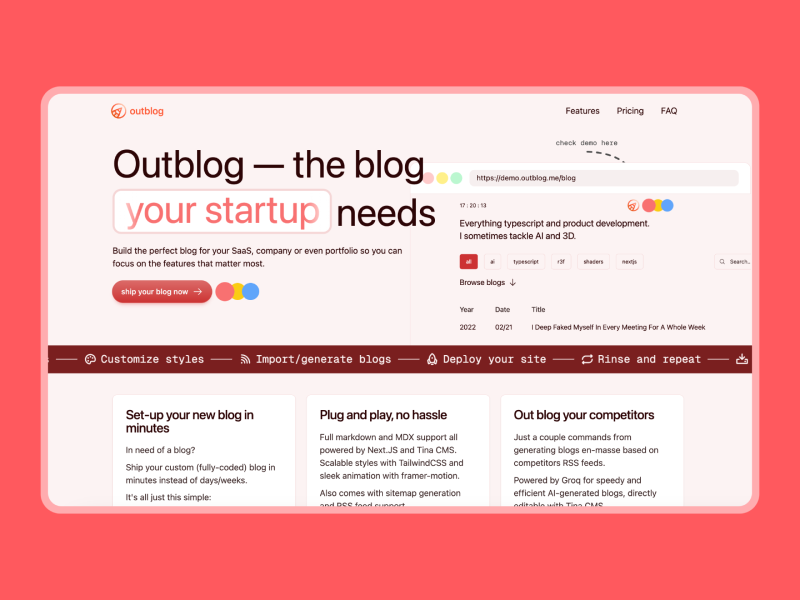 Outblogme - Konzentrieren Sie sich auf Ihre SaaS nicht auf Ihrem Blog Medien 1