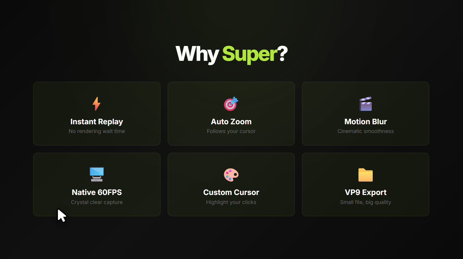 Super Recorder - Screenshot 2 showing product features and functionality