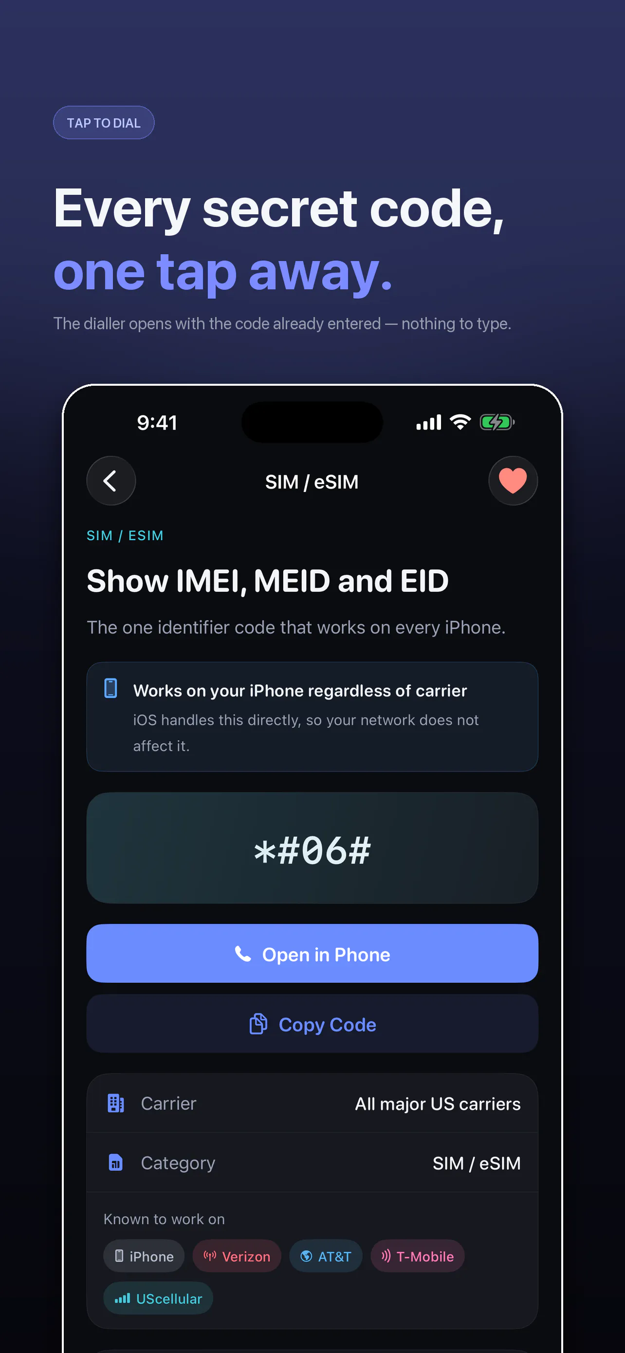 Secret Codes: IMEI & Carrier gallery image