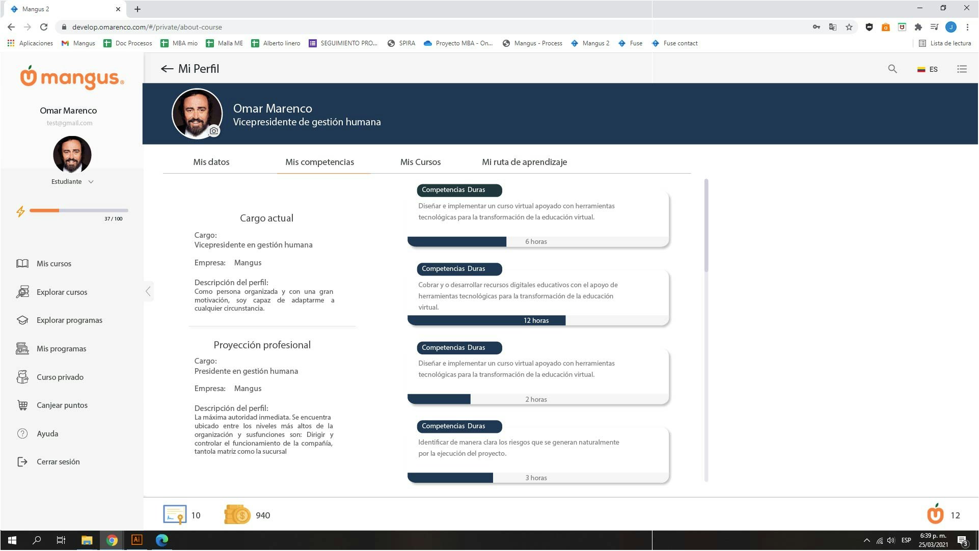 Mangus SAS - Piattaforma di apprendimento permanente che utilizza l'intelligenza artificiale. media 3