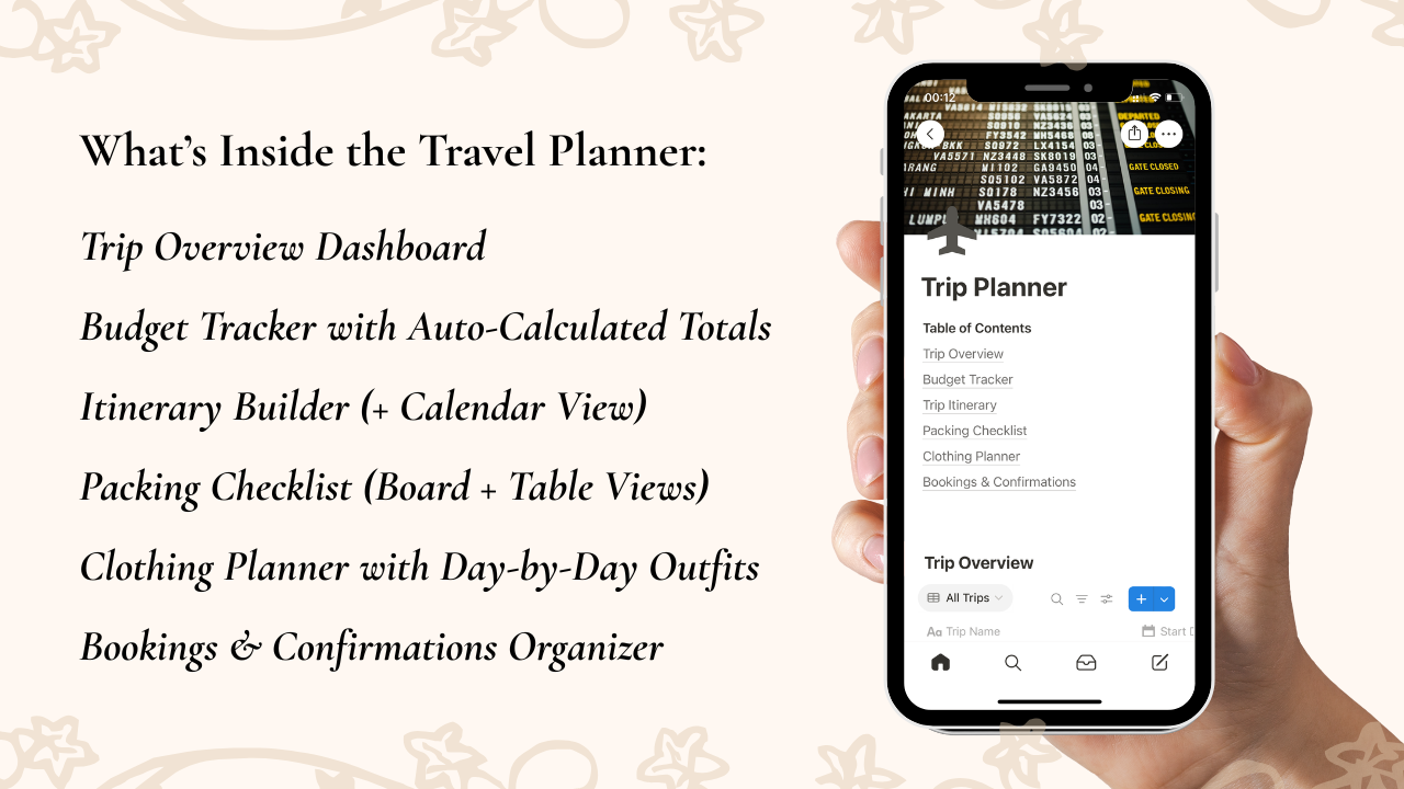 Travel Planner Notion Template gallery image