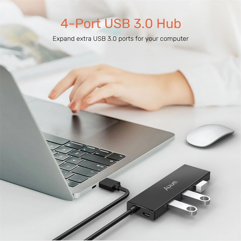 Alxum 4-Port USB 3.0 Extension Hub