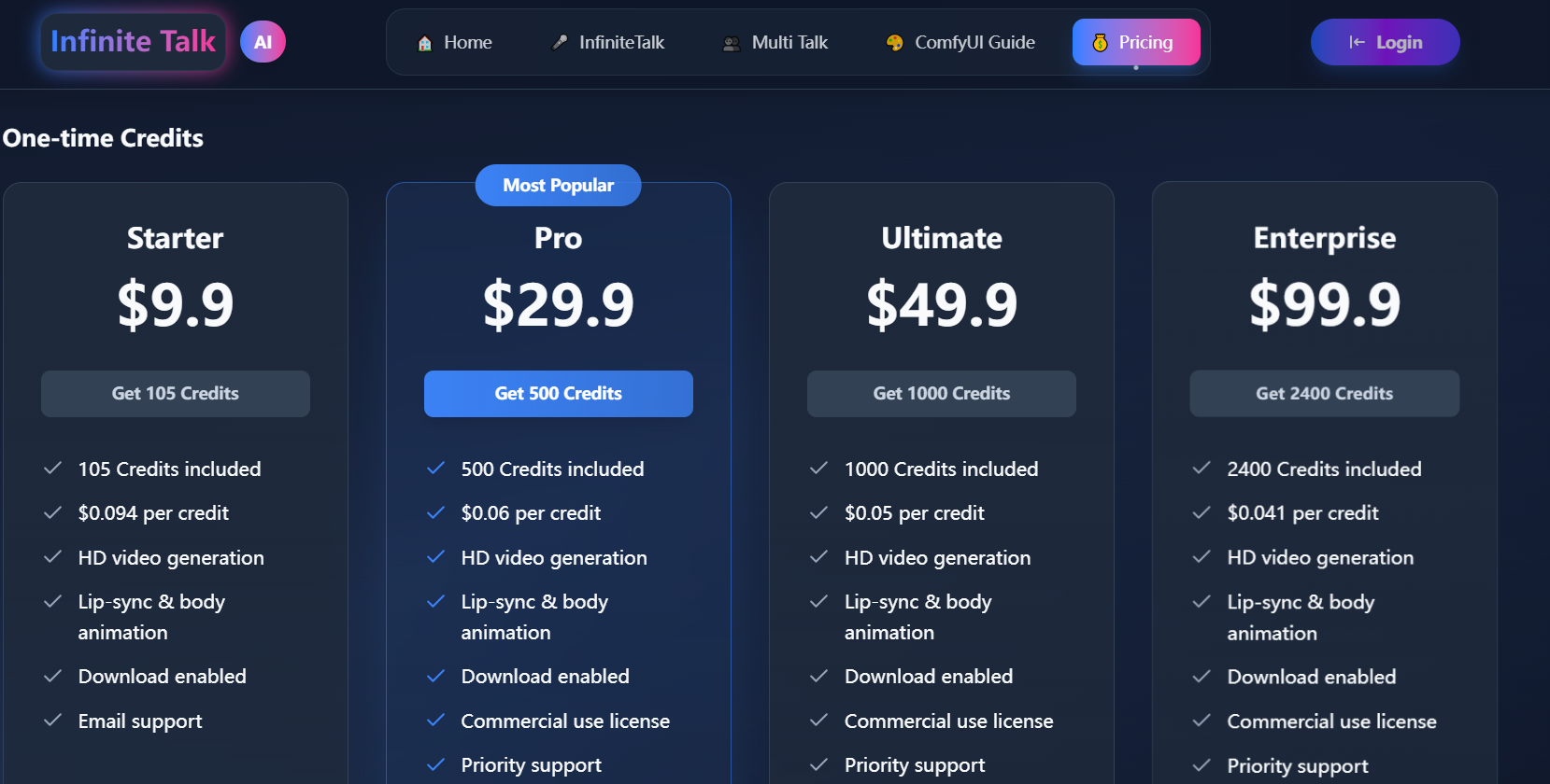 InfiniteTalk AI - Audio-Driven Video - Screenshot 4 showing product features and functionality