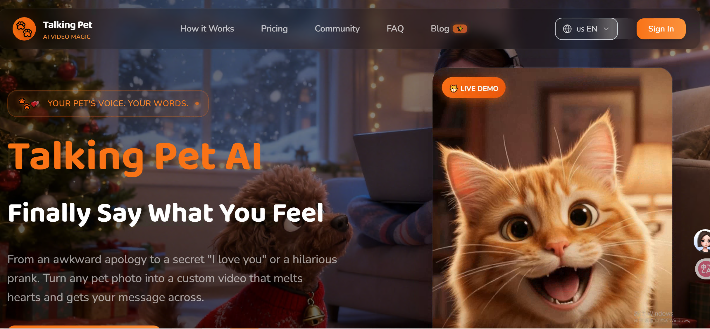 My Talking Pet - Main product screenshot demonstrating key features and user interface