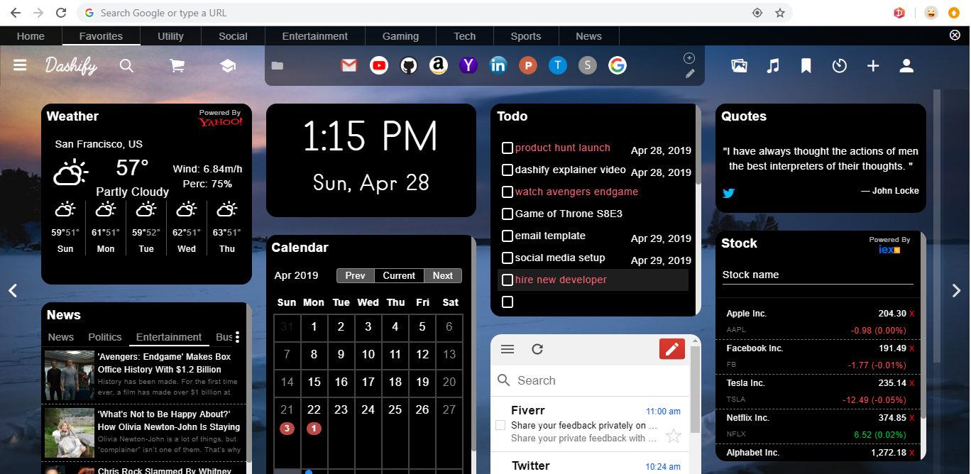 Dashify Chrome Extension gallery image
