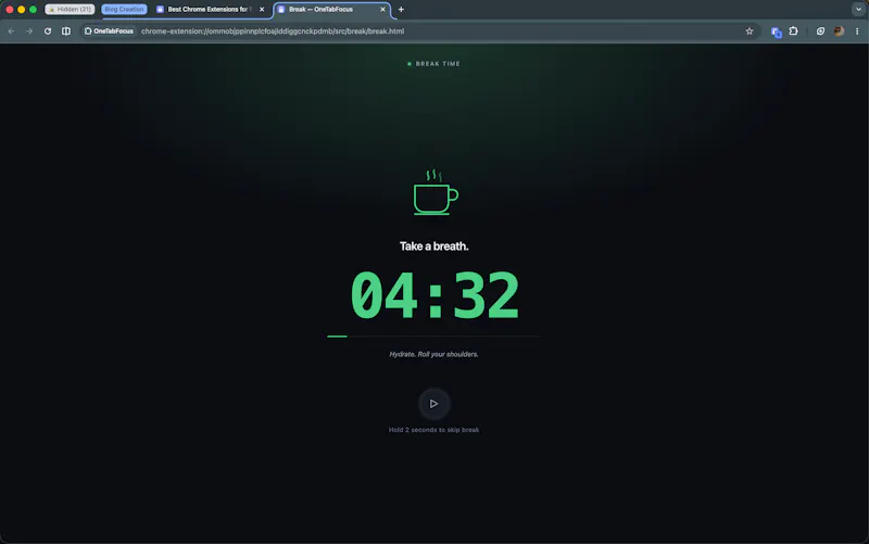 OneTabFocus screenshot 5