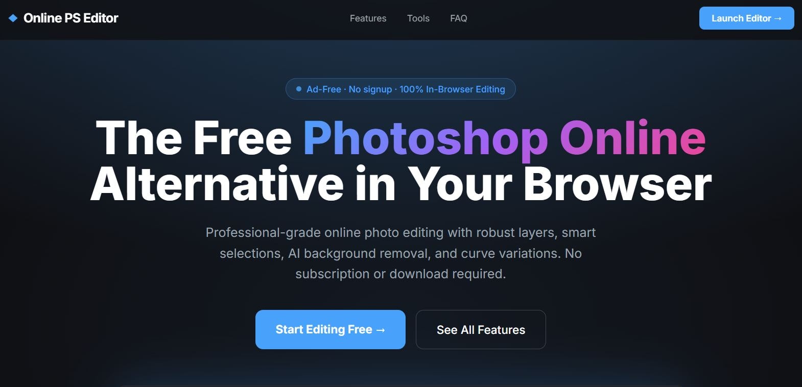 Online PS Editor gallery image