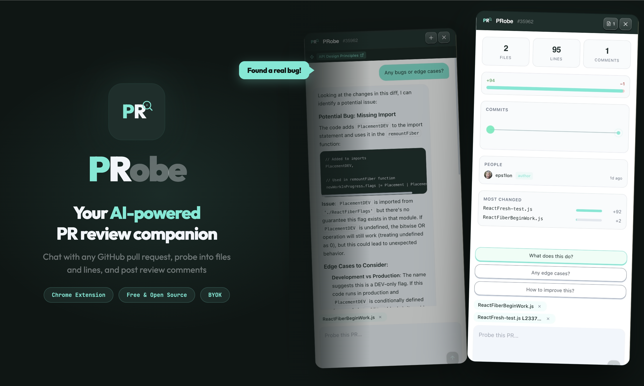 PRobe - Main product screenshot demonstrating key features and user interface